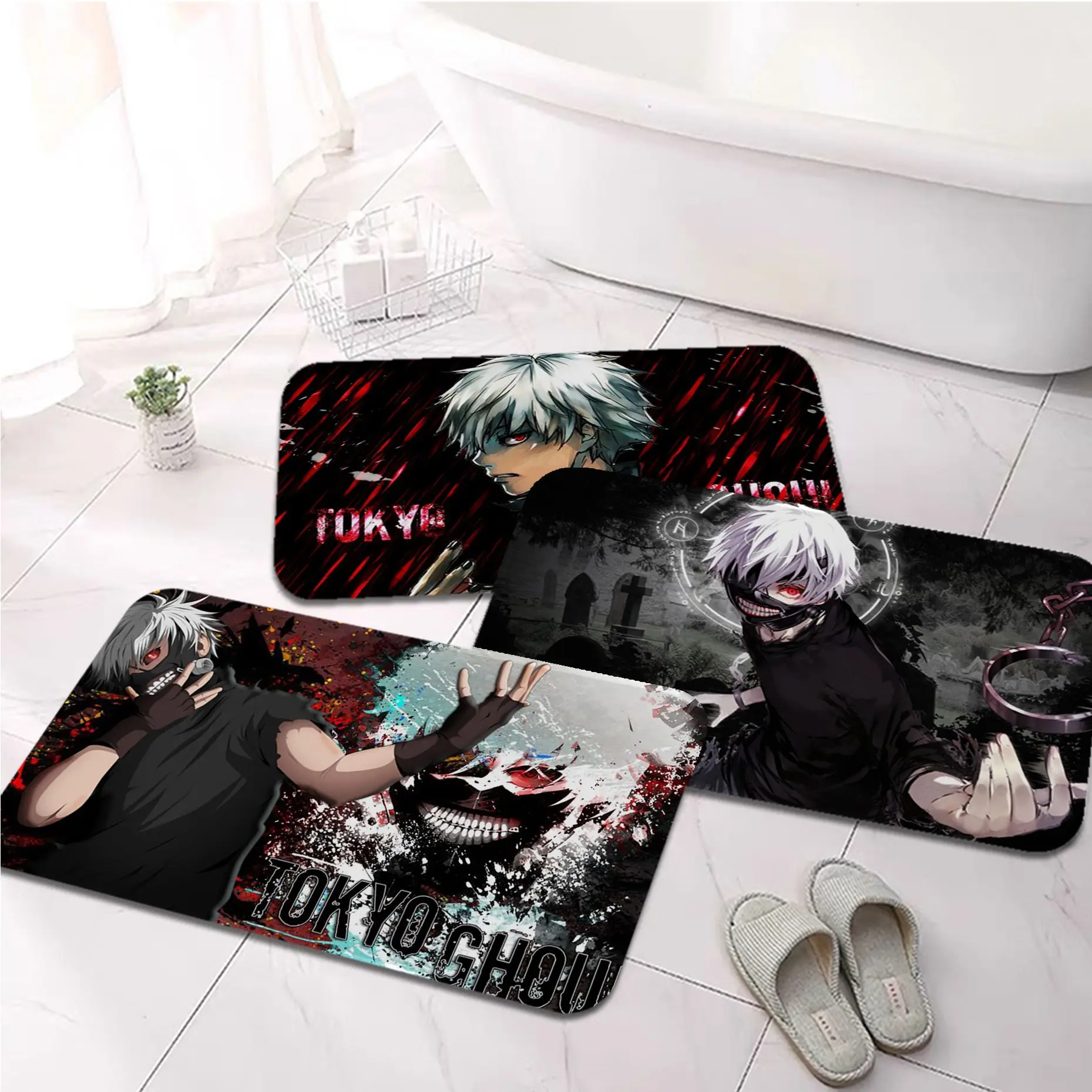 

Anime Tokyo Ghoul Long Rugs Non-Slip Laundry Room Mat Laundry Decor Balcony Child Living Room Modern Home Decor
