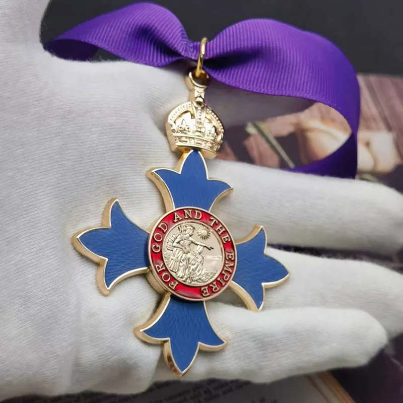 1 шт. Медаль Великобританской империи, в стиле OBE MBE, с красными и фиолетовыми лентами для косплея, костюмов, униформы, коллекционирования (art.: 3920da96507a1) - 3920da96507a1