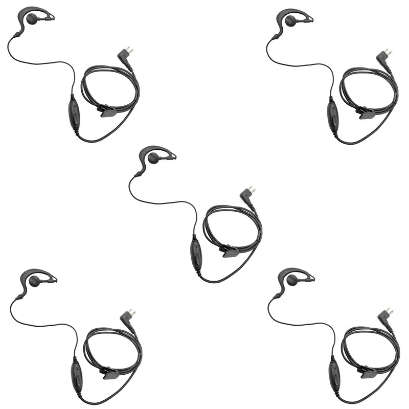 (5 PCS) G Headphones Walkie Talkie Earpiece Microphone Headset for Motorola CP010,CP140,GP68,EP450,DEP450,CT150,250,450,450LS