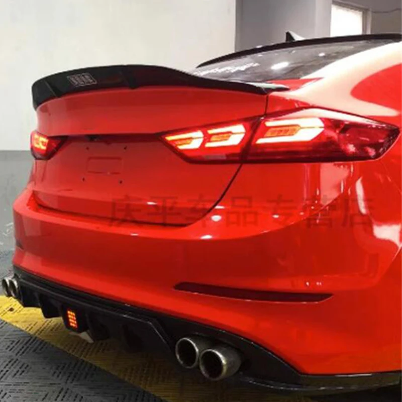 

Для Hyundai Elantra Настоящее углеродное волокно спойлер крыло БАГАЖНИКА АВТОМОБИЛЯ черные задние губы хвост аксессуары комплект кузова 2016-2021 год
