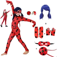 easter marinette cosplay jumpsuit black cat children spandex costumes for kids suits bug earrings christmas fancy girls costumes