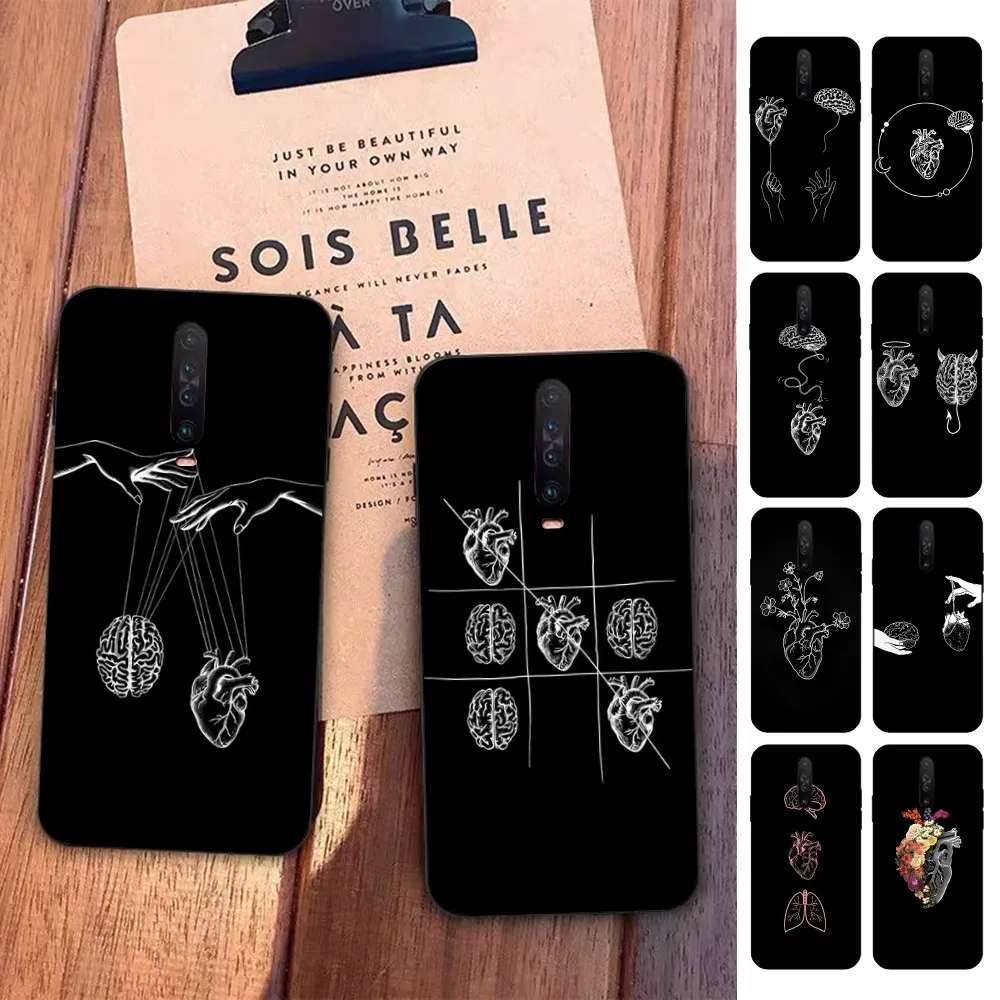 Медицинские человеческие органы мозговый чехол для телефона Redmi 5 6 7 8 9 10 plus pro A GO K20