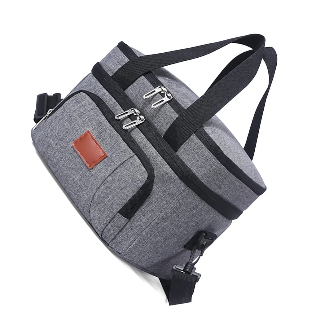 

Portable Lunch Bag Camping Hiking Picnicking Large Capacity Insulated Cooler Food Juice Beverage Milk Bottle Storage Pouch