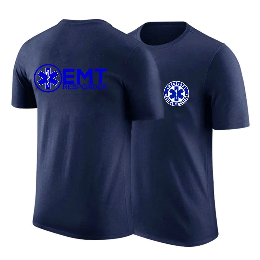 Летняя мужская быстросохнущая рубашка с коротким рукавом для экстренных людей