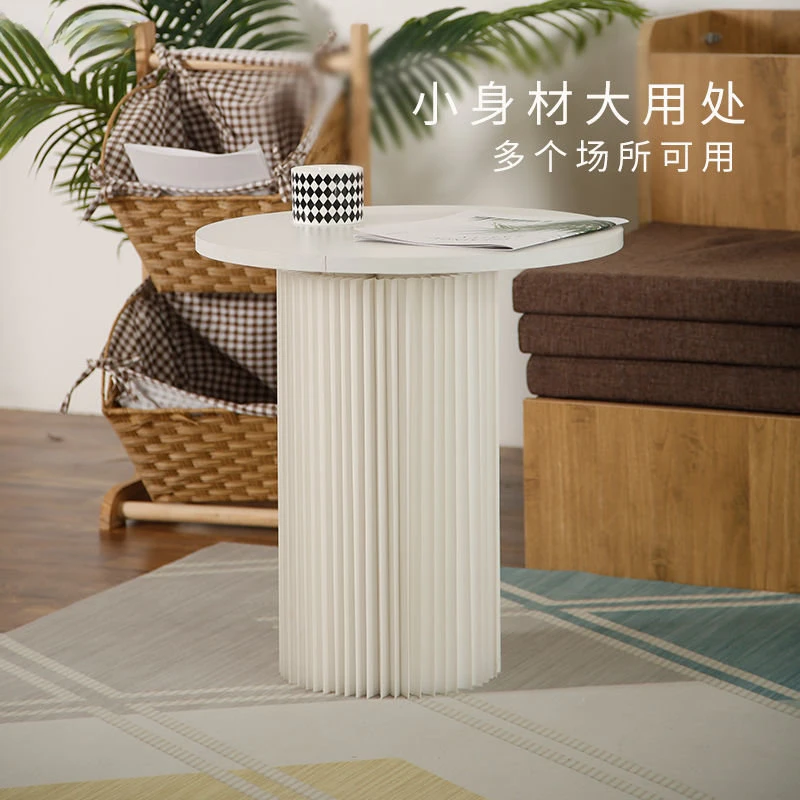 Креативный круглый стол для дома гостиной Белый журнальный столик спальни