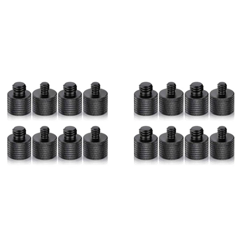 

16Pcs Microphone 1/4 Male To 3/8 Female And 3/8 Male To 1/4 Female Camera Screw Adapter For Camera Tripod Stand