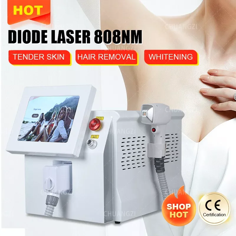 2022 2000W 808nm 3 Wavelength Diode Permanent Hair Removal Equipment Ice L-Aser Hair Removal Machine Salon Skin Regeneration