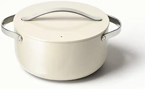 

Ceramic Dutch Oven Pot with Lid (6.5 qt, 10.5") - Non Toxic, PTFE & PFOA Free - Oven Safe & Compatible with All Stov Microwave b
