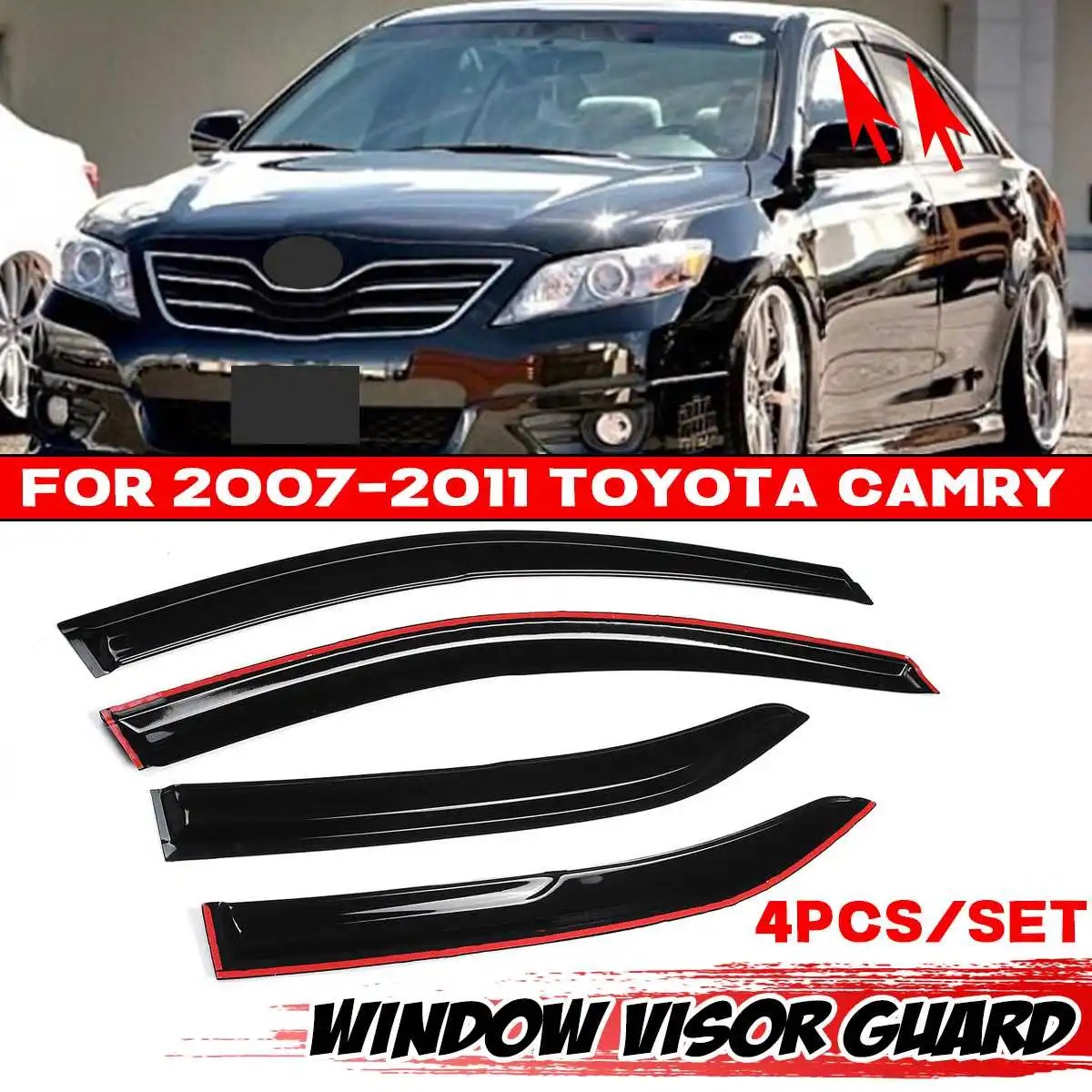 

4 шт., автомобильные дефлекторы для боковых окон Toyota Camry 2007-2011