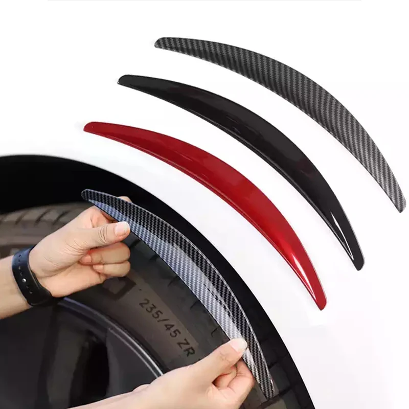 

4Pcs Car Wheel Eyebrow Arch Trim Side Fender Strip for Tesla Model 3 2017 2018 2019 2020 2021 Car Invisible Mud Flasp Mudguards