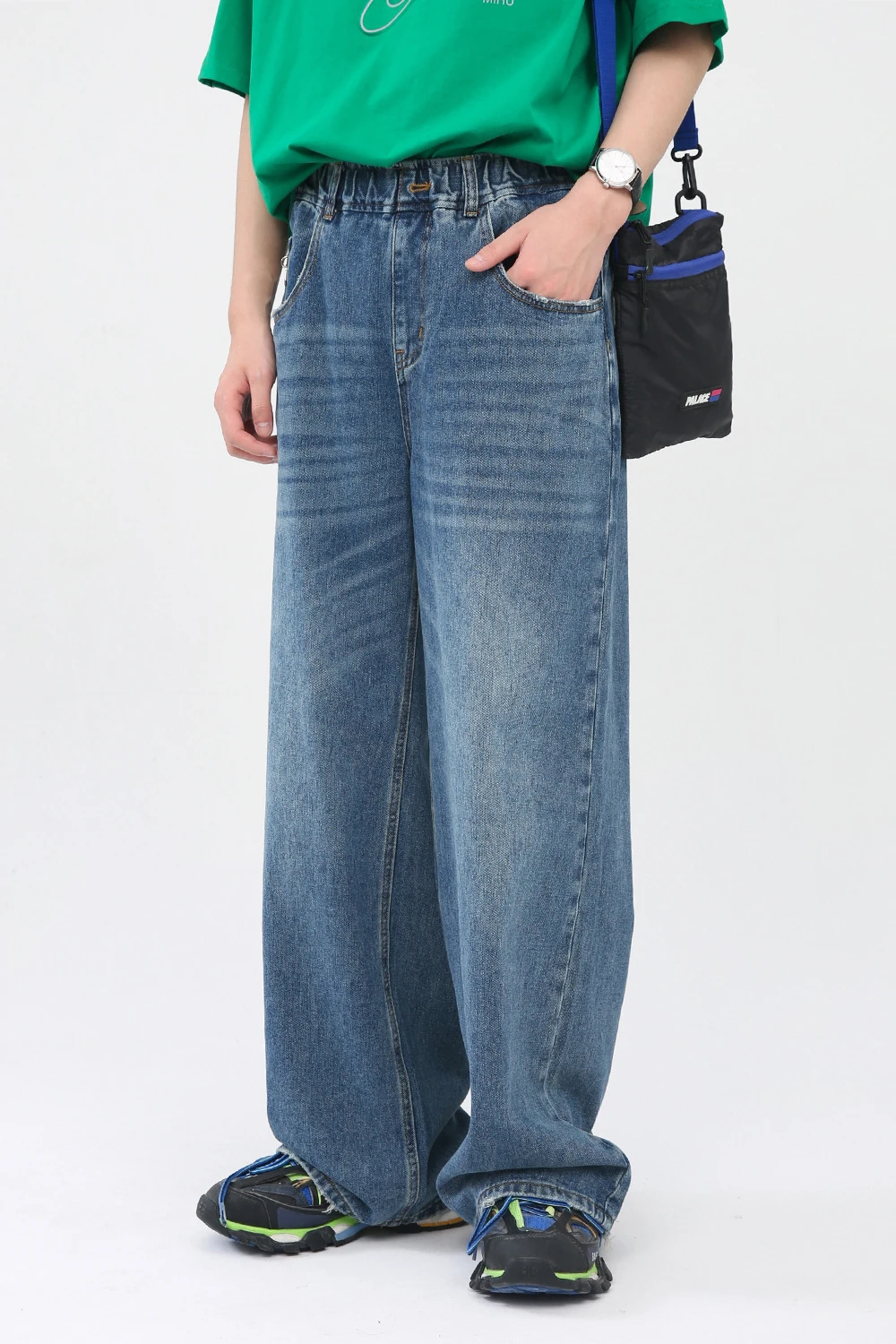 Four Seasons Men's Jeans Loose Straight Wide Leg Jeans Men's Men's Streetwear Loose Jeans Fashion Brand Men's Ins Hot Sale pants