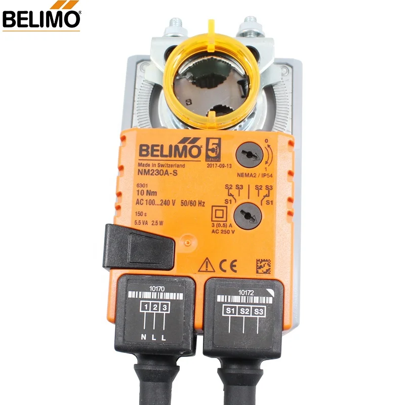

BELIMO NM230A-S Damper actuator for HVAC System with Integrated auxiliary switch and control by Open-close or 3-point