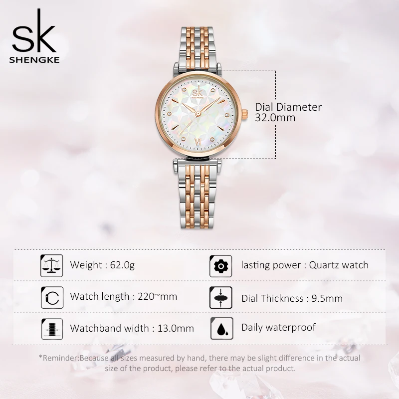 Shengke Brand Luxury Bracelet Women Watch Rosegold Wristwatch Gift for Women Original Design Watch Reloj Mujer Free Shipping enlarge