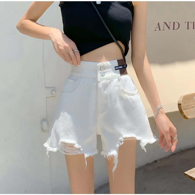 WTEMPO High Waist Denim Shorts Women Summer Loose Sexy Y2K Women Shorts Fashion StreetWear Casual Shorts Jean Shorts