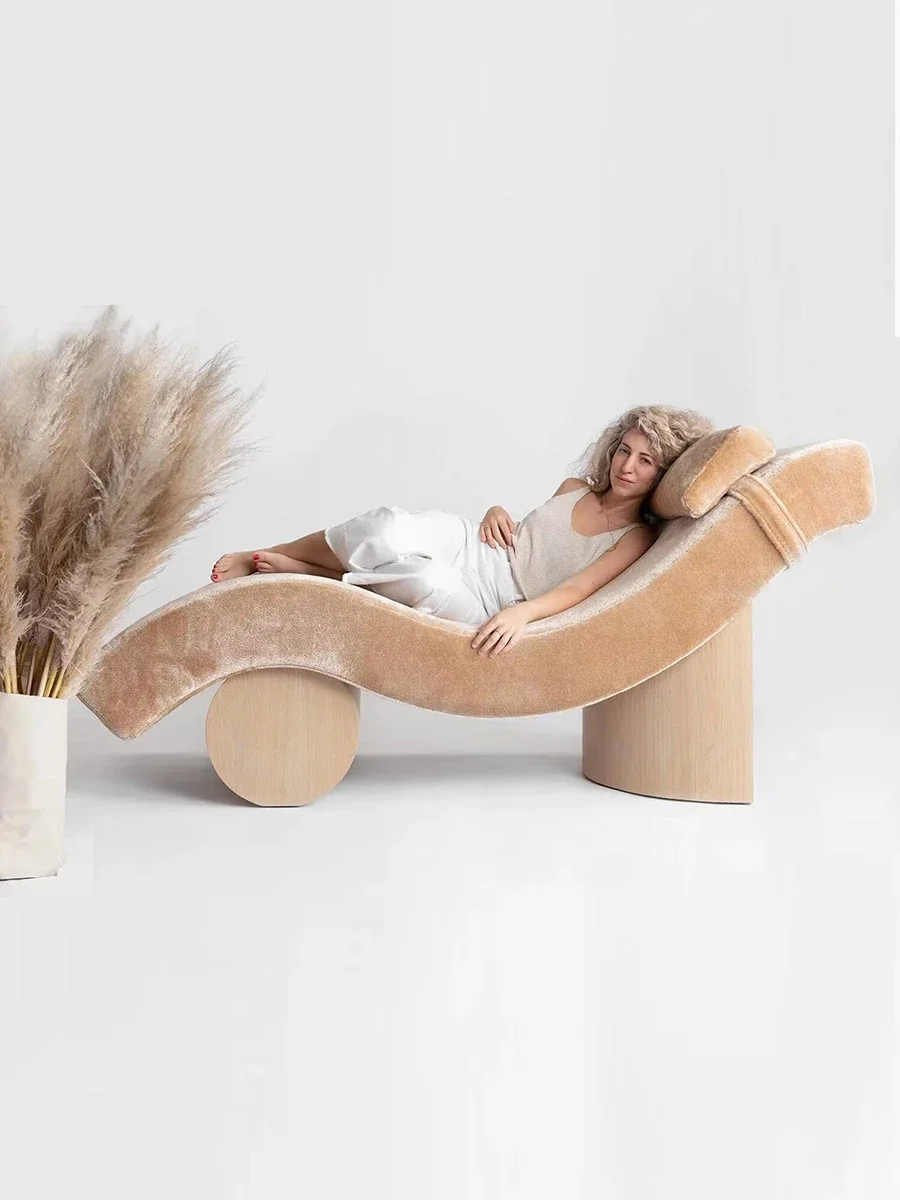 Американский простой шезлонг маленькая квартира спальня одиночный диван