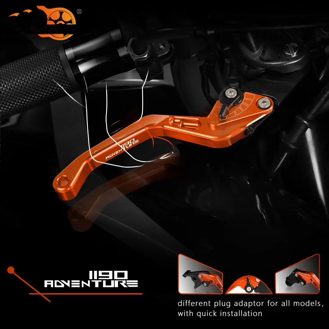 

1190 Приключения для 1190 приключений 2013 2014 2015 2016 мотоцикла CNC Регулируемая Тормозная муфта аксессуары для рычагов ручной тормоз