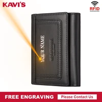 mens genuine leather wallet vintage short multi function business card holder rfid blocking zipper coin pocket money clip purse