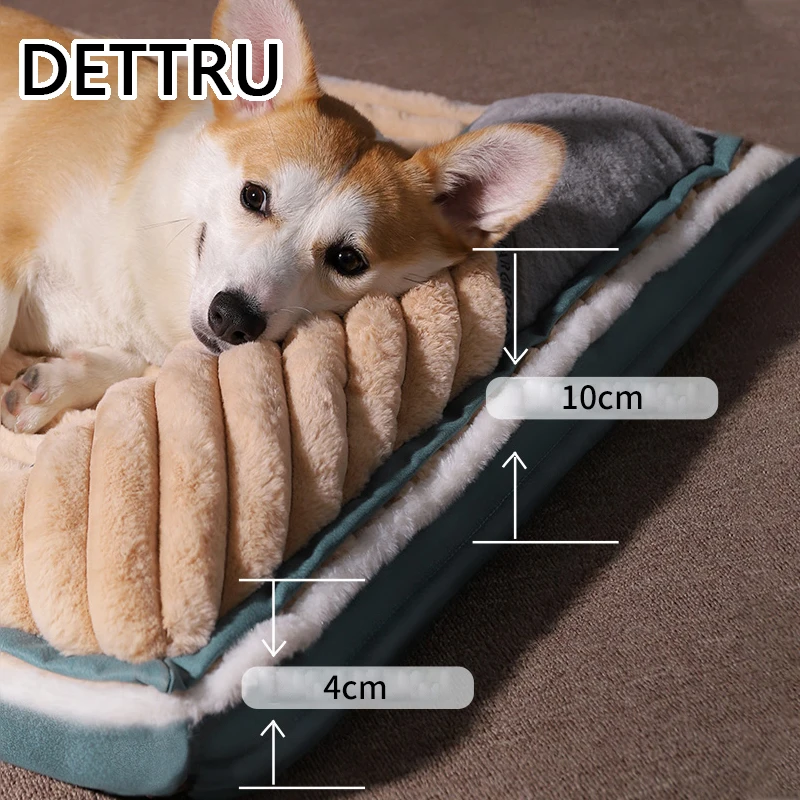 

DETTRU Winter Pet Mat Padded Cushion For Small Big Dogs Sleeping Beds And Houses For Cats Super Soft Durable Mattress Removable