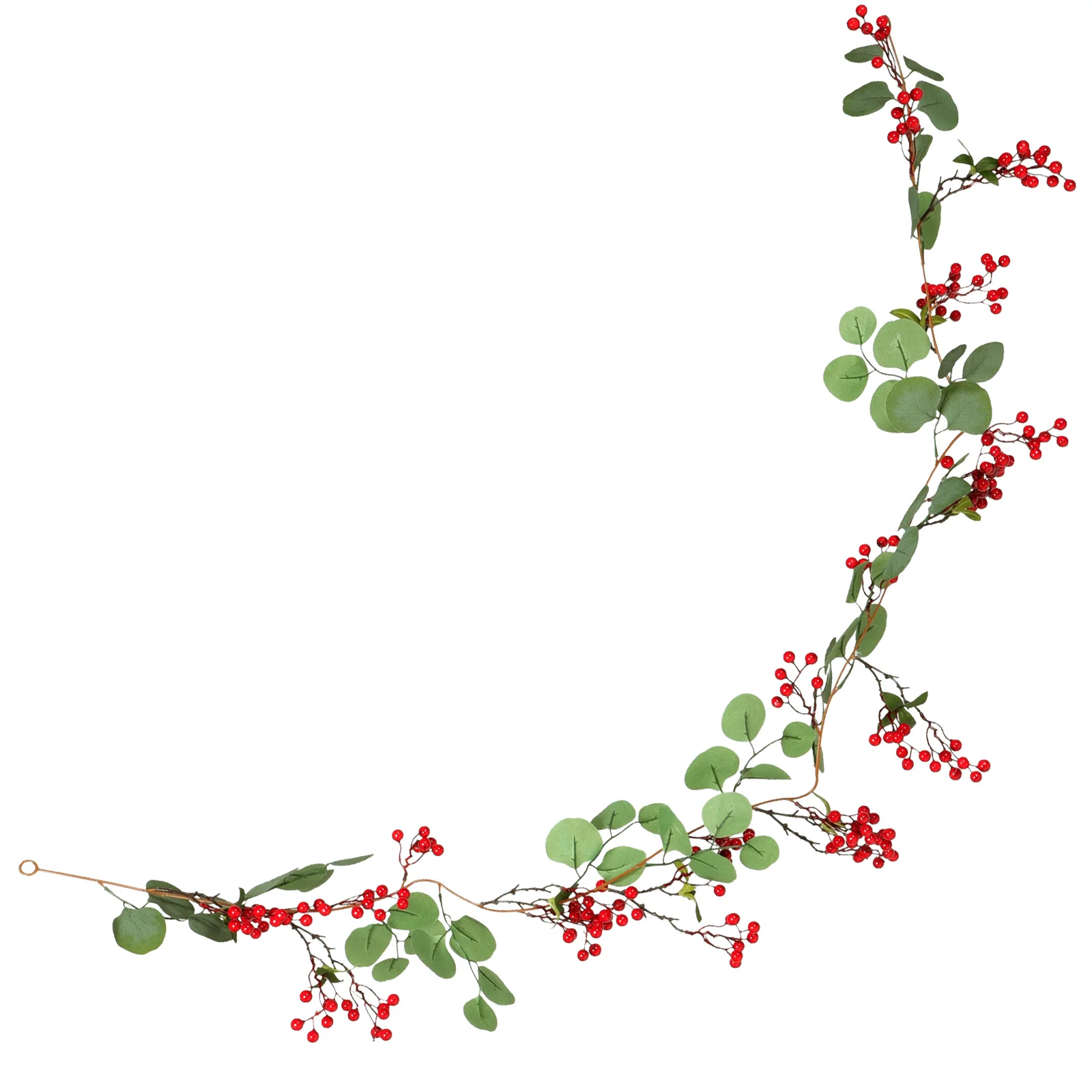 

Hanging Garland Artificial Fake Simulation Leaves Vine Decor Rattan Leaf Berry Eucalyptus Holly Garlands Twig Rustic Red
