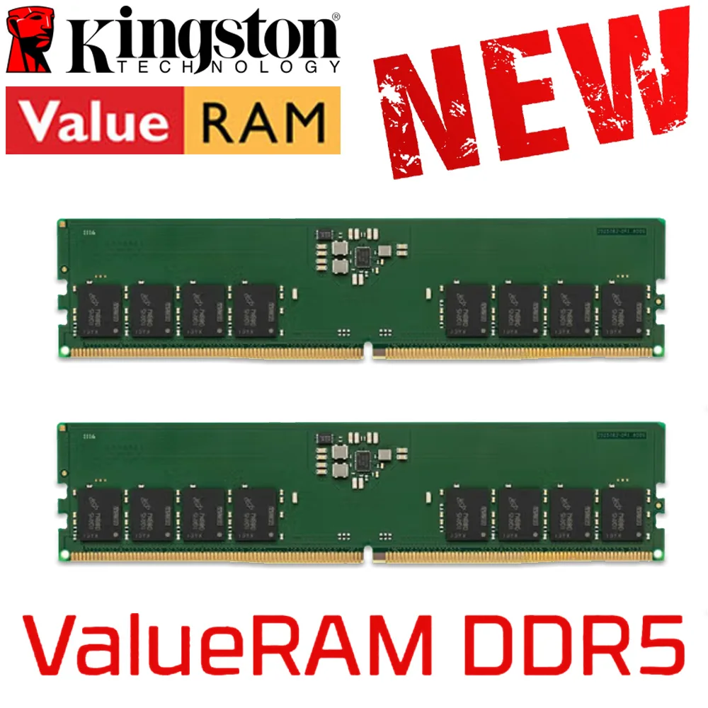 

Оперативная память KVR DDR5 Kingston DDR5 RAM 4800 МГц 16G DDR5 4800 МГц 16x 2G Kingston RAM 100% новая оперативная память для настольного компьютера
