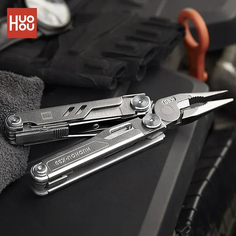 Фото Многофункциональный инструмент HuoHou K30 Pro 18 в 1: складные плоскогубцы, нож, ножницы, пила, портативное многофункциональное оборудование для активного отдыха и повседневного использования (EDC) №2