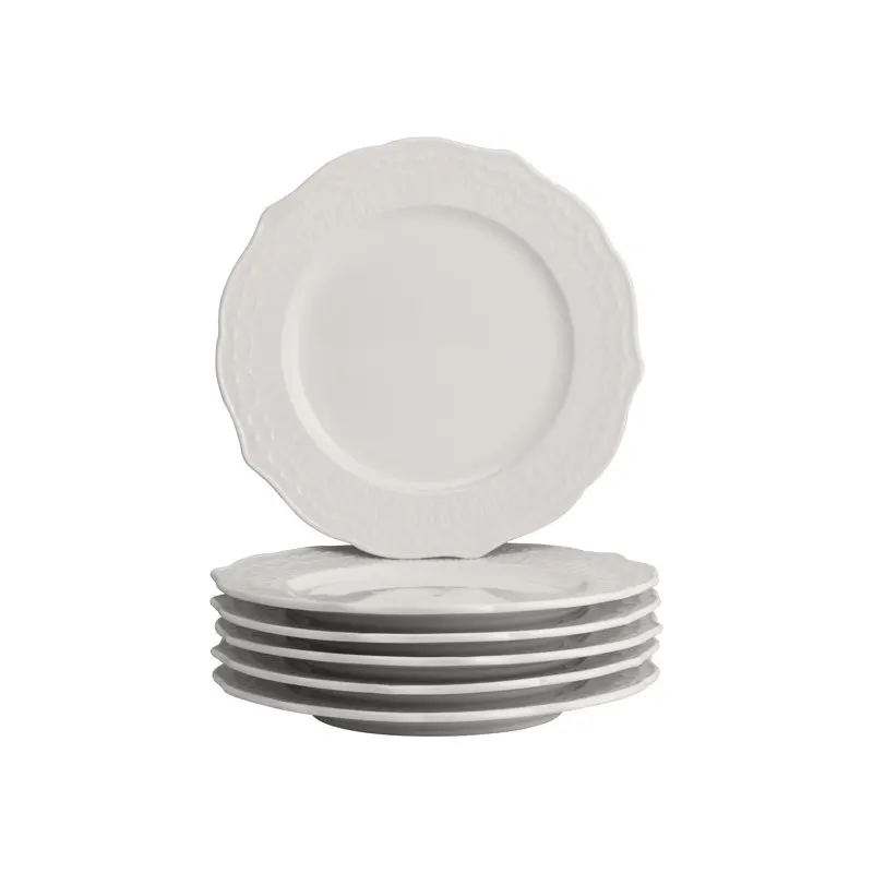 

Ever Porcelain 7.75" Side Plate, Set of 6, White