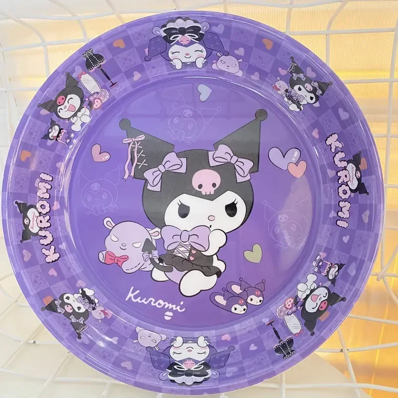 Sanrio Meileti Yuguigou Kuromi тарелка мультяшный милый диск с фруктами уродливая рыбка