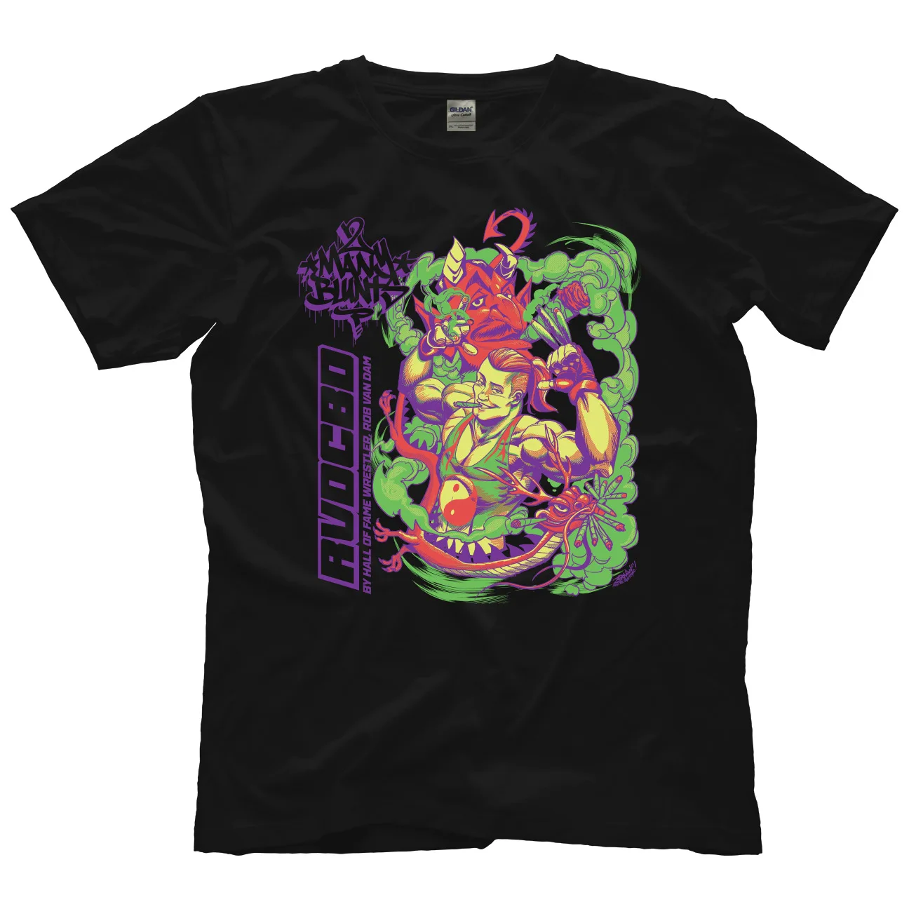 Футболка Rob Van Dam - RVD Dragons and Blunts (RVDCBD x 2ManyBlunts)