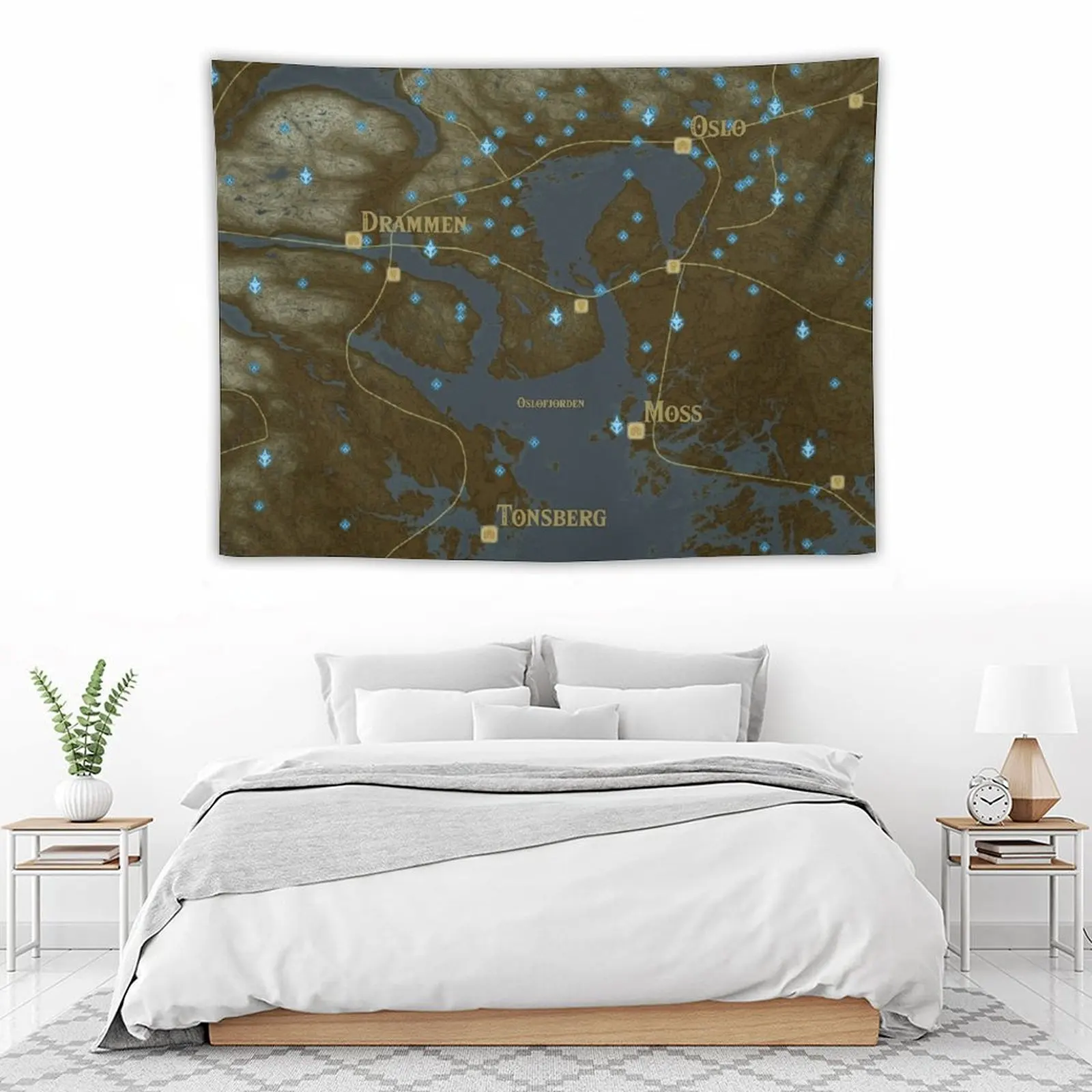 Карта Ослофьорда гобелен