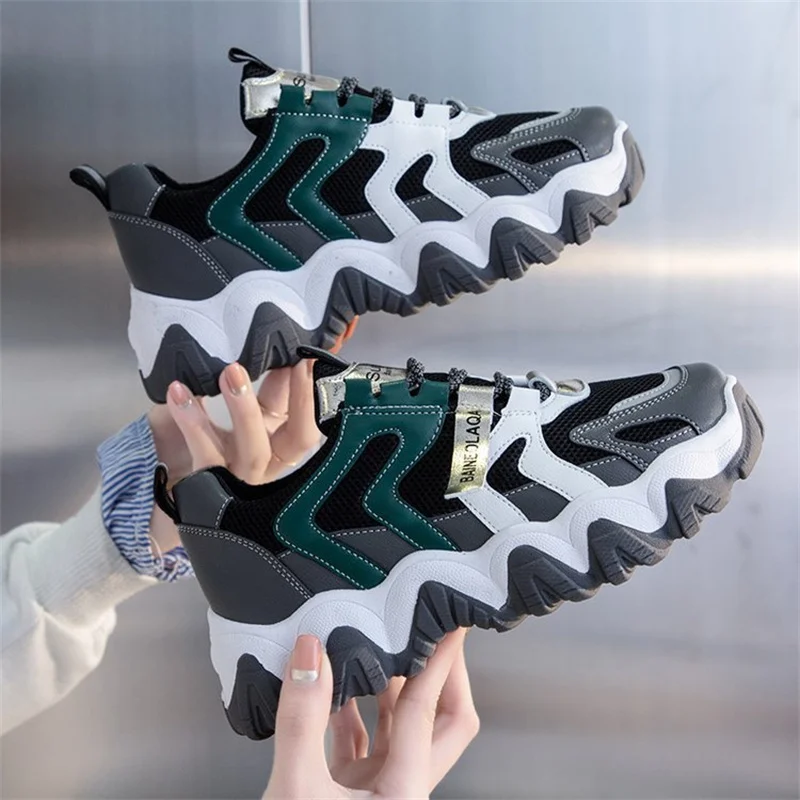 

Женские кроссовки на платформе, Повседневные Удобные дышащие кроссовки для тенниса, Новинка осени 2022