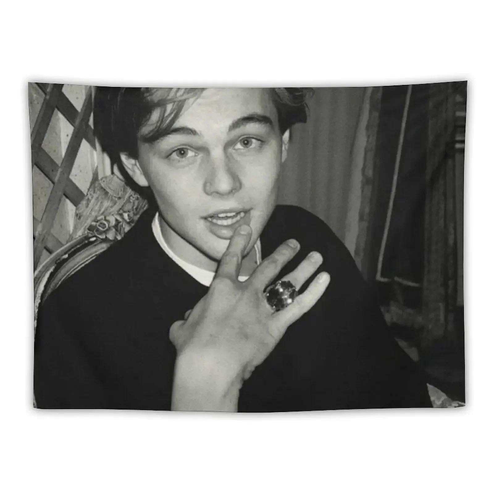 Черно-белый гобелен Леонардо ДиКаприо декор для спальни домашние украшения