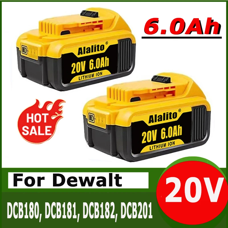 6 0 Ач 18 В замена для электроинструментов Dewalt 20 MAX DCB180 DCB185 DCB184 DCB200 DCB203 DCB181