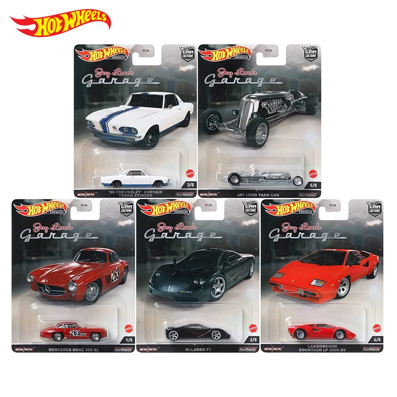 

Original Hot Wheels Premium Car Culture Jay Leno's Garage Diecast 1:64 Tank Benz Lamborghini Chevorlet Boys Toys Collection Gift