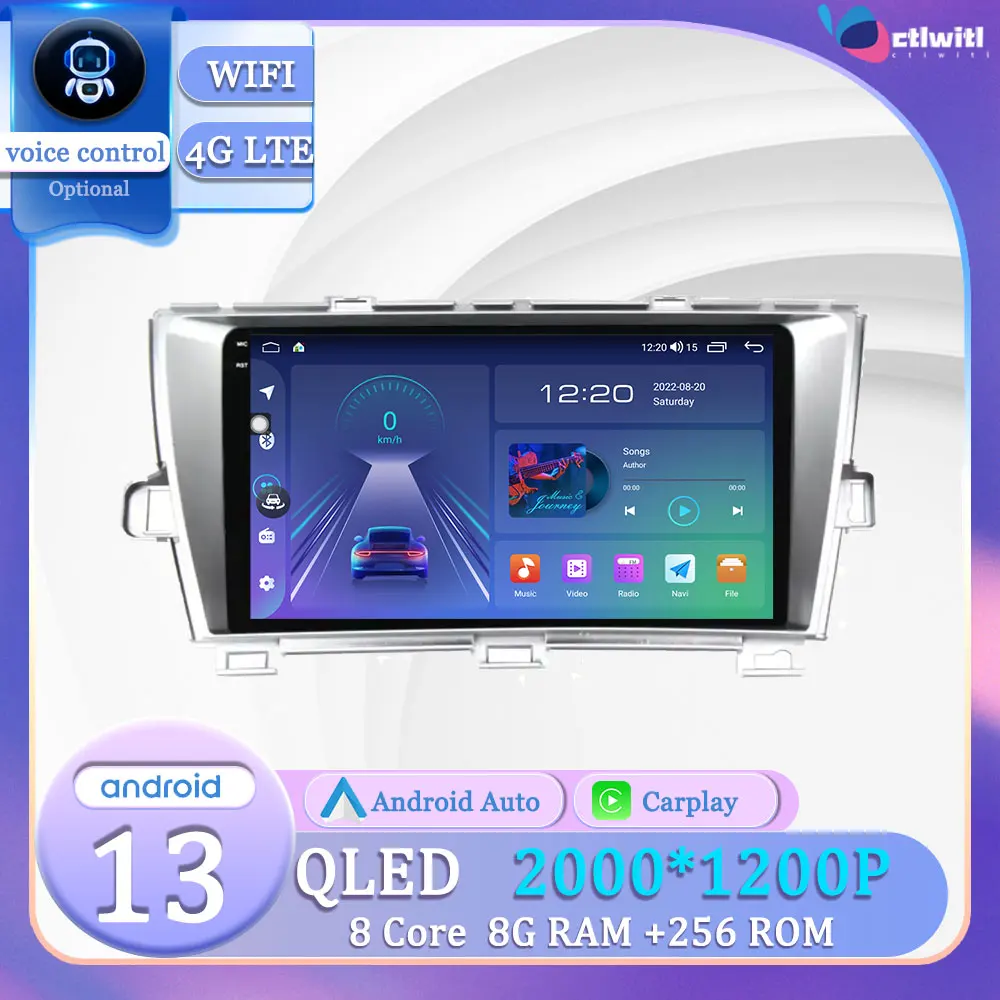 

Android 13 For Toyota Prius 3 XW30 2009-2015 Touch Screen Autoradio Carplay Car Stereo Radio Navigation Videp Player Multimedia