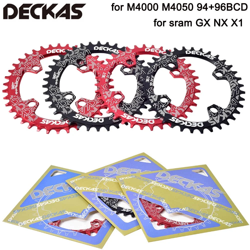 DECKAS Round Oval bicycle chainwheel 32T 34T 36T 38T MTB bike Chainring mountain Crown for 94+96 BCD M4000 M4050 GX NX X1 Crank