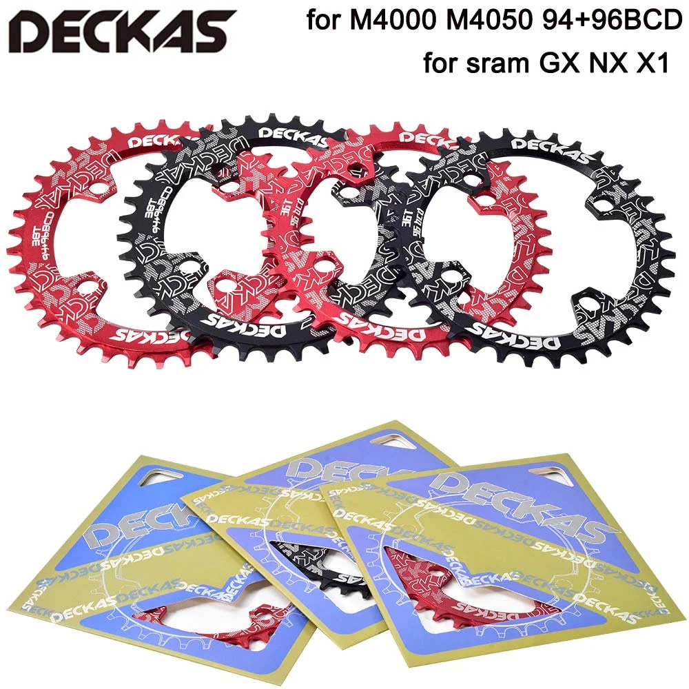 DECKAS круглая овальная велосипедная цепь 32T 34T 36T 38T MTB горная корона для 94 + 96 BCD M4000 M4050