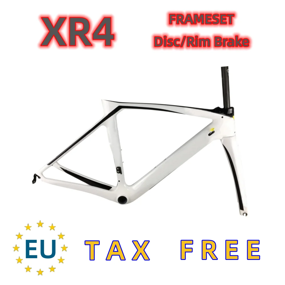 

Белая карбоновая рама XR4 2022, Сделано в Тайване, карбоновая рама для дорожного велосипеда T1100 UD, рама для велосипеда