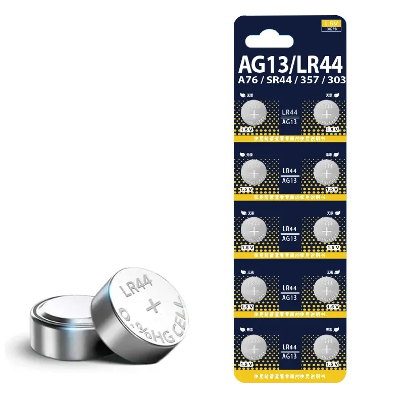 Фото Батарейка-таблетка LR44 AG13 1.55V, 357 SR44 LR1154 SR44SW SR1154 SP76 для часов, игрушек, пультов дистанционного управления №5