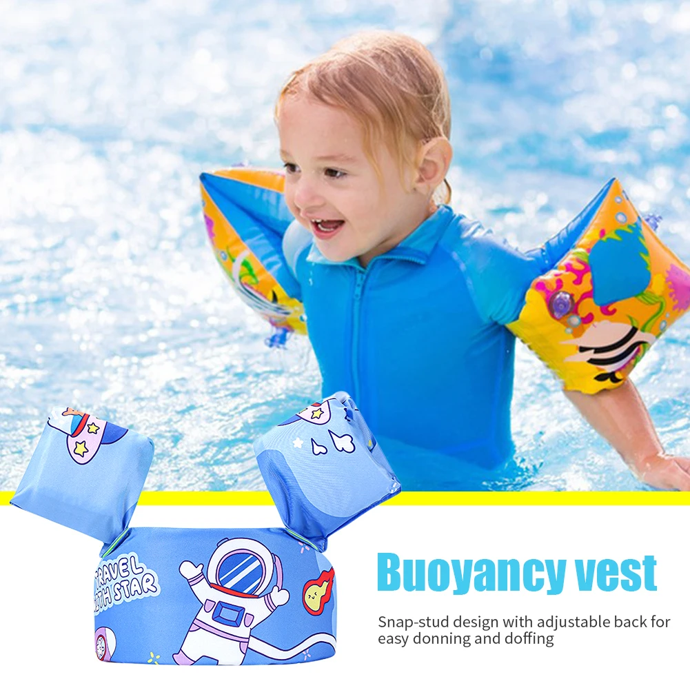 

Oxford Swim Safety Vest Inflatable Children Buoyancy Vest Lightweight Wear-resistant Safe Adjustable Webbing Outdoor Accessories