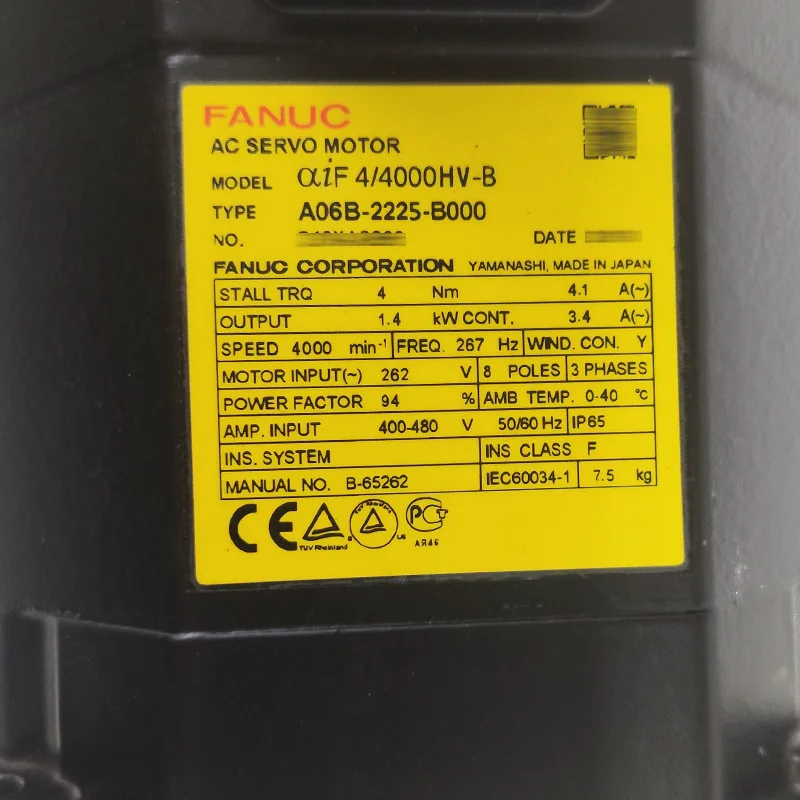 Стандартное тестирование серводвигателя системы Fanuc