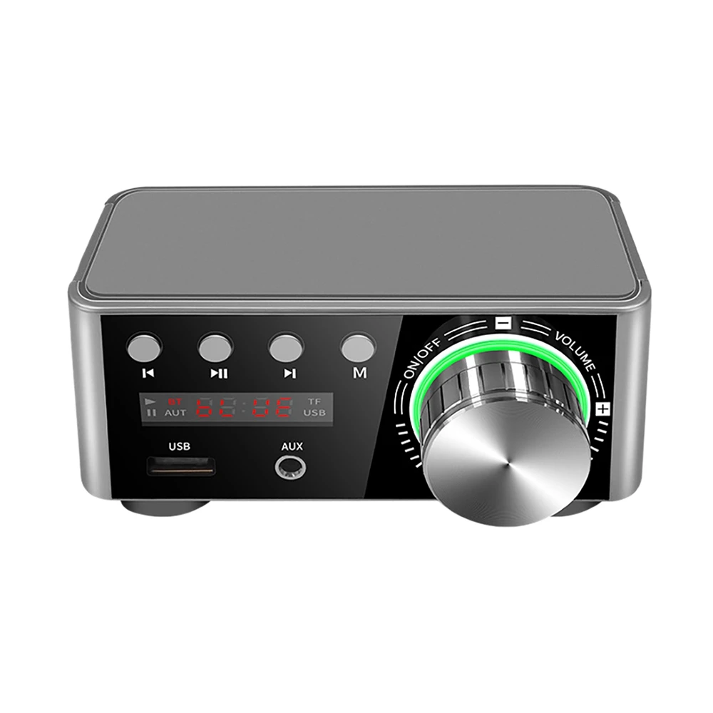 

BT5.0 Digital Amplifier Mini Portable 80Wx2 2.0 Stereo Class D HIFI Fever Audio MP3 Player Lossless Player Amplifier-B