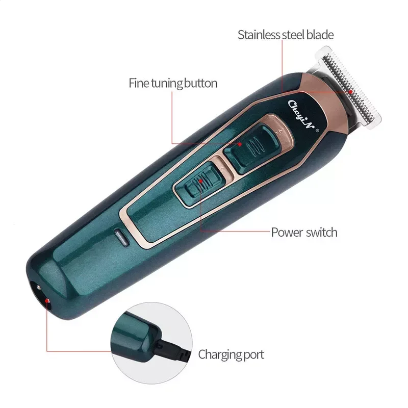 Rechargeable Hair Trimmer Men Shaving Machine Hair Clipper Barber Shaver Haircut Low Noise Cutter 4 Limit Comb Cutting enlarge