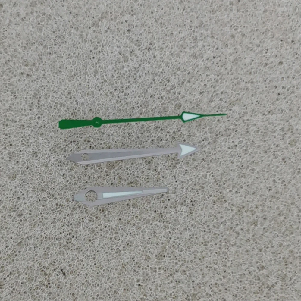 Modified Watch Hands Accessory P-flower Silver Watch Hands Blue Luminescent Three-hand Watch Hands Fit NH35 NH364R 7S Movement