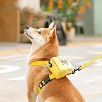 pet dog backpack with bag leash dogs harness self carrier for travel camping puppy cat accessories chest strap wholesale cw369