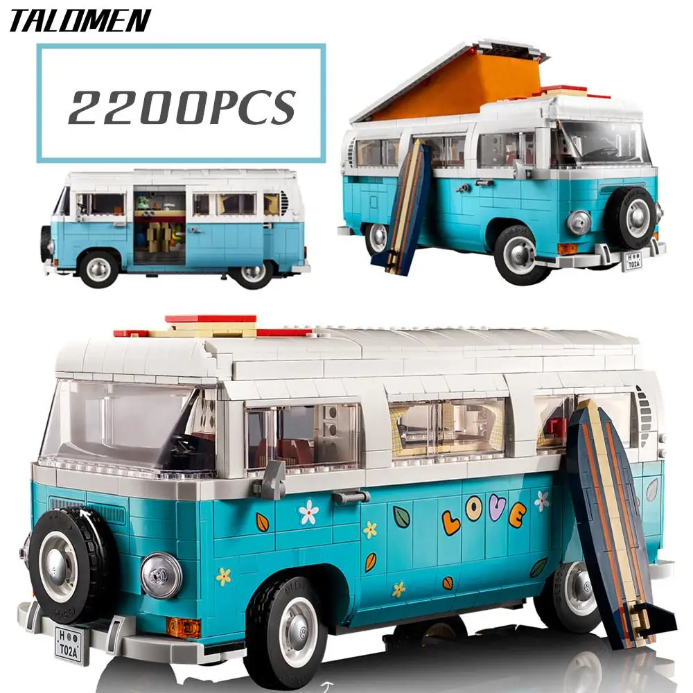 

NEW In Stock The T2 Camper Car Van Model Building Blocks Compatible 10279 DIY Bricks Toys for Children Christmas Birthday Gift