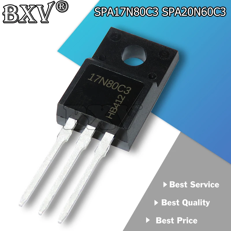 

5PCS/LOT SPA20N60C3 20N60C3 SPA17N80C3 17N80C3 MOSFET N-Ch 600V 20.7A TO220F New Original