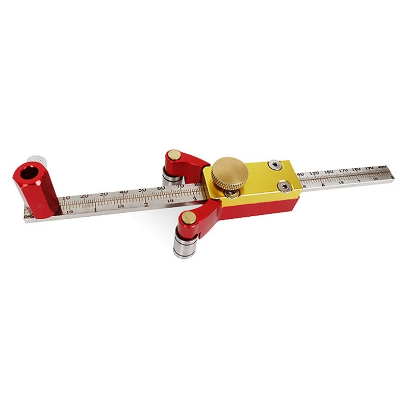 

Woodworking Scribe Straight Line Arc Scriber Ruler Aluminum Alloy Parallel Line Drawing Marking Gauge Measuring Tools
