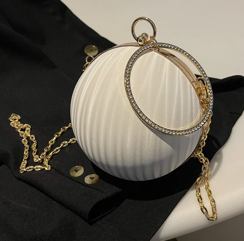 

White Shoulder Tote Evening Bags For Women Luxury Designer Handbag 2022 Trend Fashion Purses Crossbody Top Handle Bags Wallet