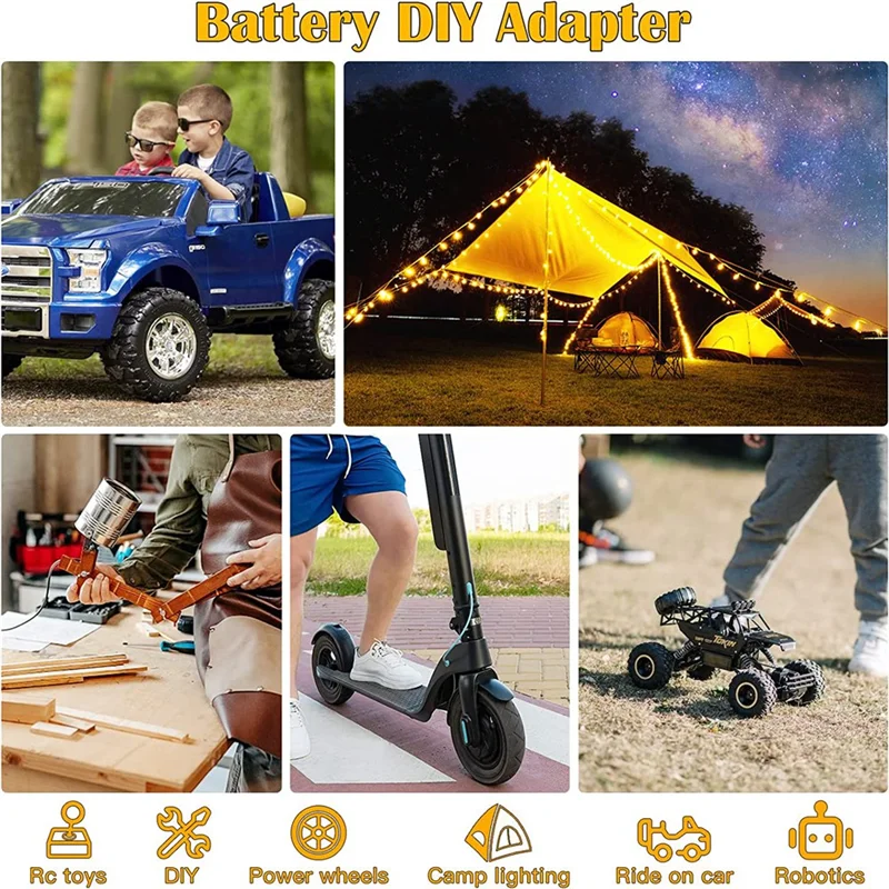 Адаптер аккумулятора с предохранителем и переключателем для Dewalt 20 В/18 В DCB200 DCB203