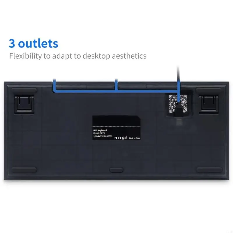 T3EE GK75 USB RGB Gaming Keyboard Passket-Like Mount Mountain Mechanical Optical PBT-клавиш с ручкой